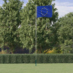 VIDAXL Drapeau de l'Europe et mat 6,23 m Aluminium