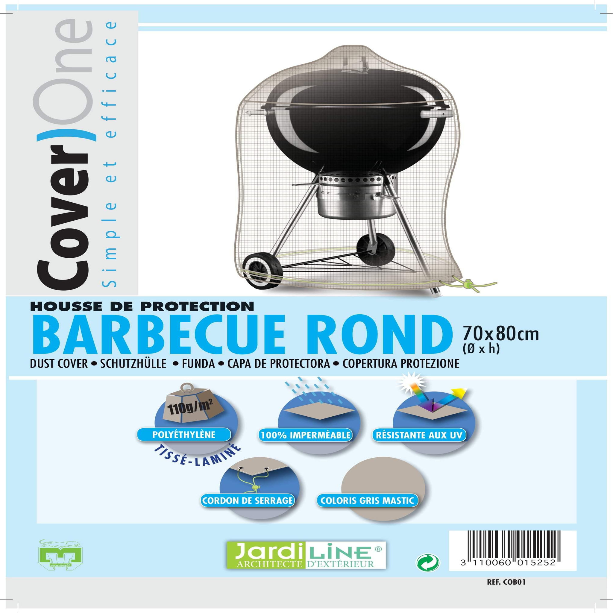 Voir la diapositive 3 : Jardiline Housse BARBECUE ROND - Ø 70 x 80 cm - Cover One