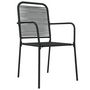 Voir la diapositive 5 : VIDAXL Ensemble a manger de jardin 5 pcs Noir Corde de coton et acier