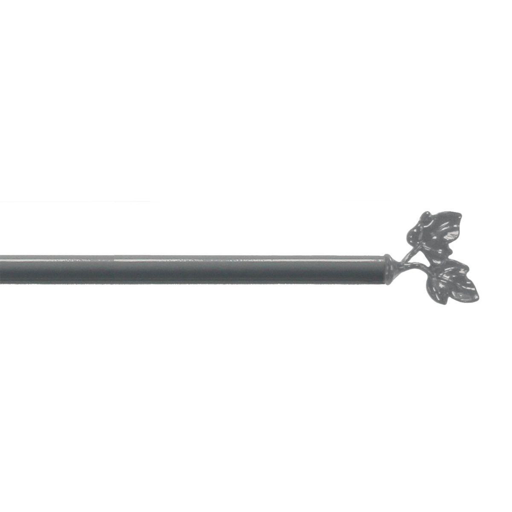 Douceur d'Intérieur Tringle déco extensible  feuillina  40-60cm gris