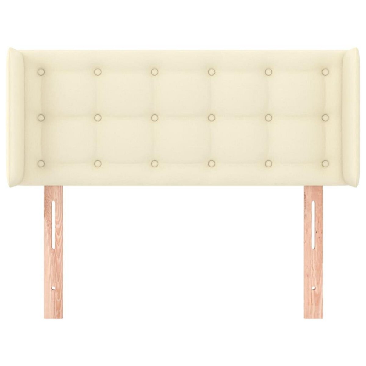 VIDAXL Tete de lit avec oreilles Creme 83x16x78/88 cm Similicuir