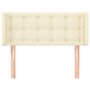 Voir la diapositive 3 : VIDAXL Tete de lit avec oreilles Creme 83x16x78/88 cm Similicuir