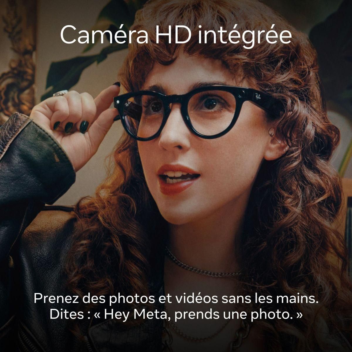 META Lunettes connectées Ray-Ban Wayfarer, Noir Mat, Dégradé Graphite Polarisé