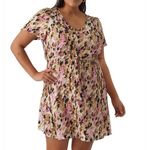 Vero Moda Robe /Rose à Motifs Femme Vero Moda CURVE Easy. Coloris disponibles : Beige