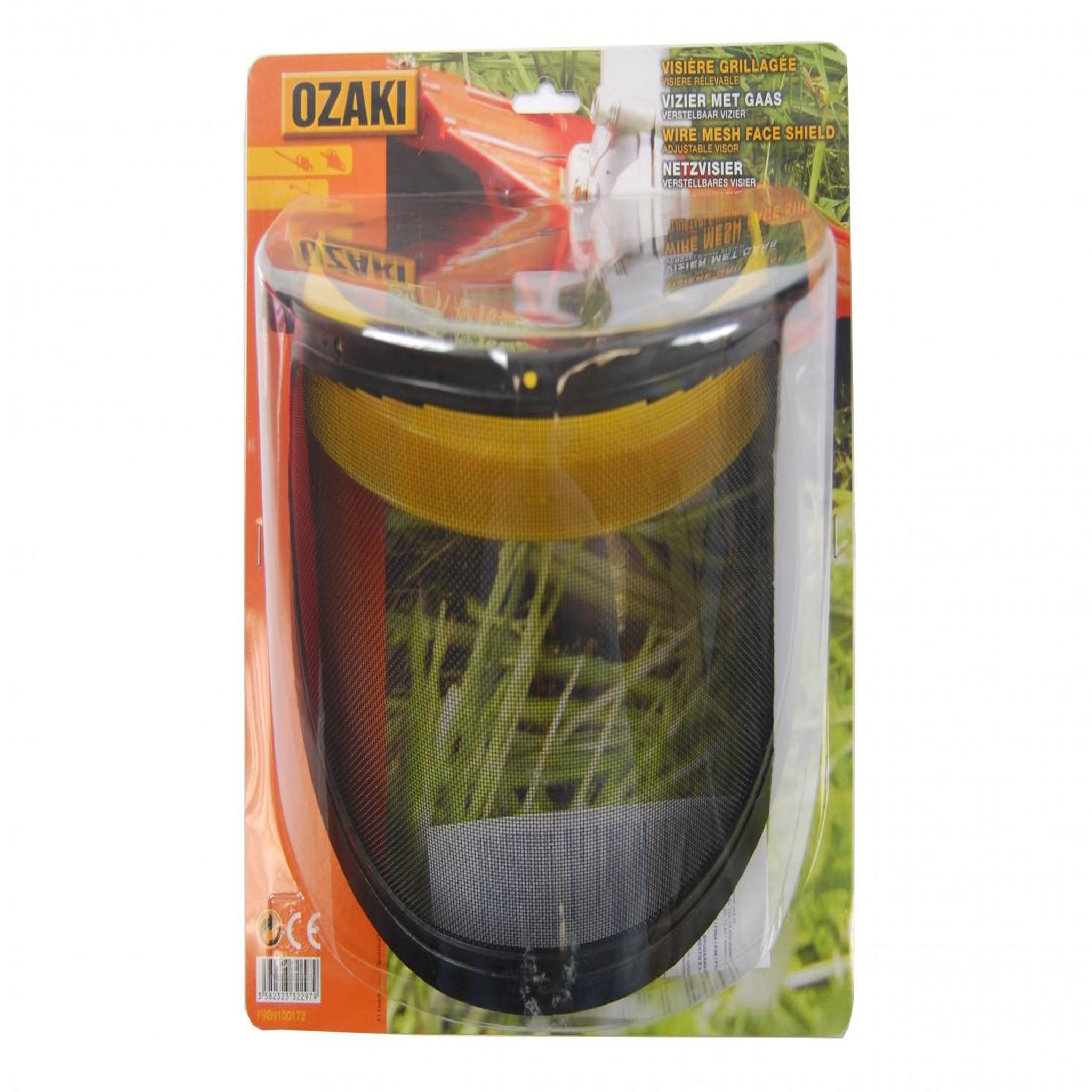 OzaKI Visière grillagée relevable OZAKI PREMIUM. Hauteur de visière: 190mm EN1731 F