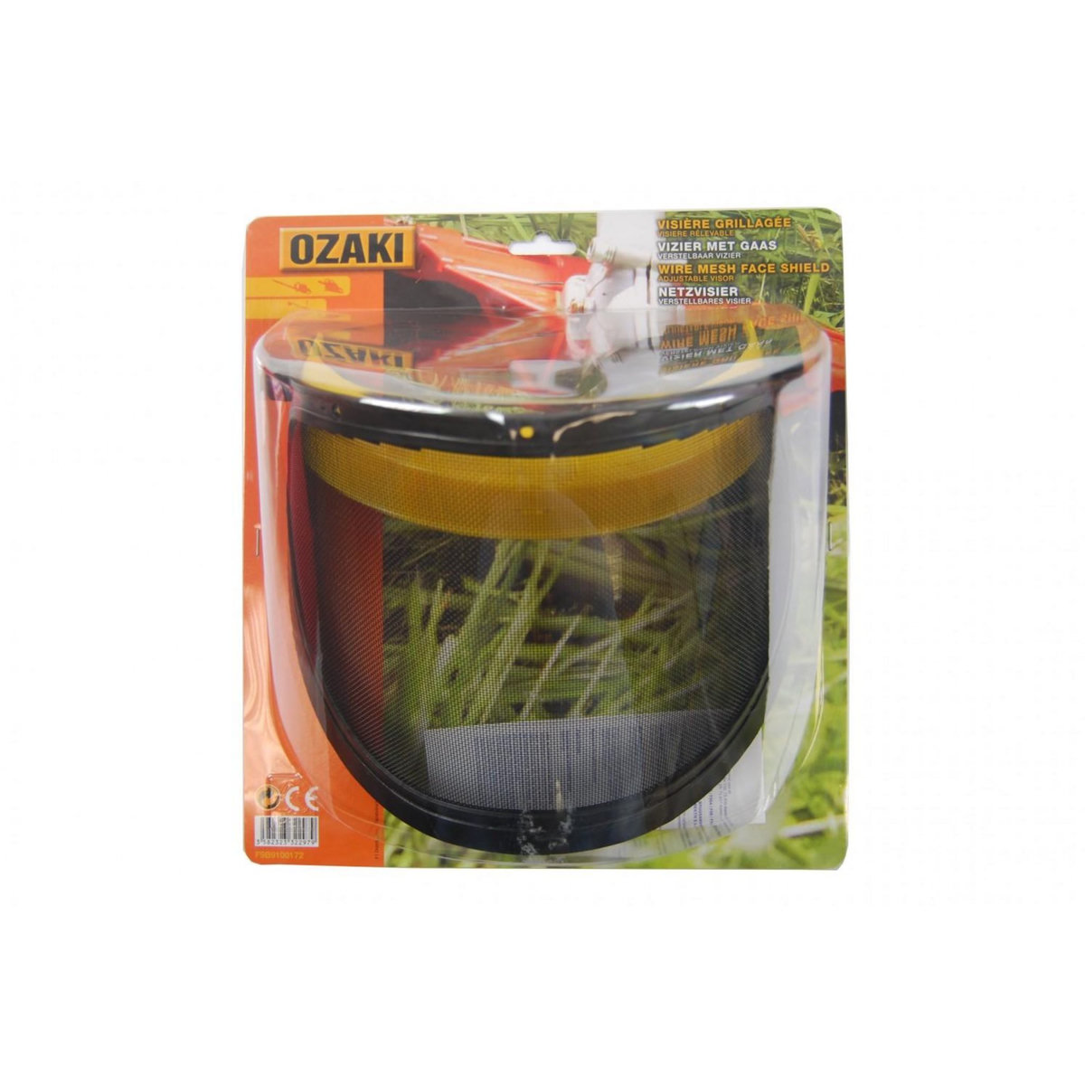 OzaKI Visière grillagée relevable OZAKI PREMIUM. Hauteur de visière: 190mm EN1731 F