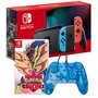 NINTENDO Console Nintendo Switch Joy-Con Bleu et Rouge + Pokémon Bouclier + Manette Filaire Carapuce Nintendo Switch