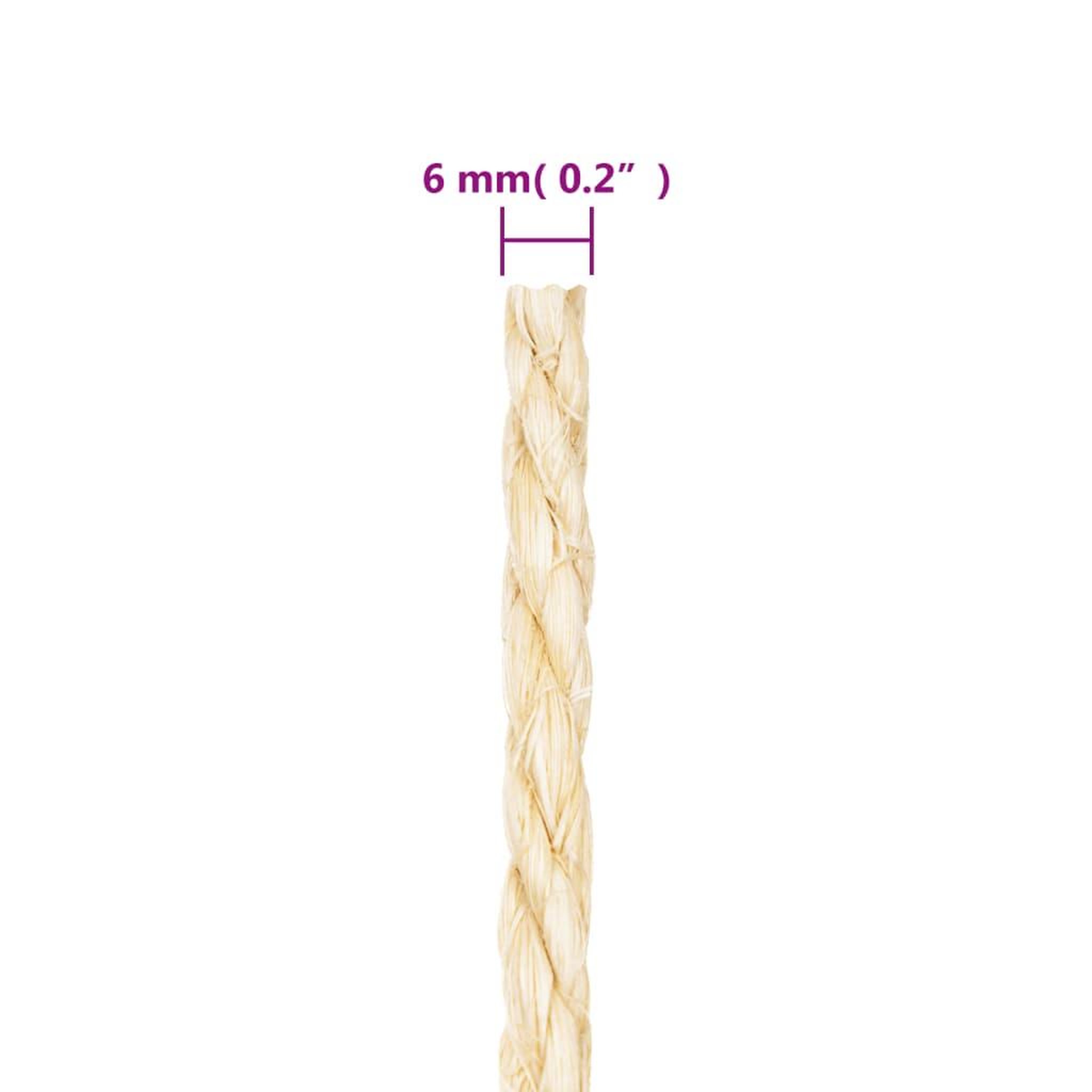 Voir la diapositive 5 : VIDAXL Corde 100 % sisal 6 mm 50 m