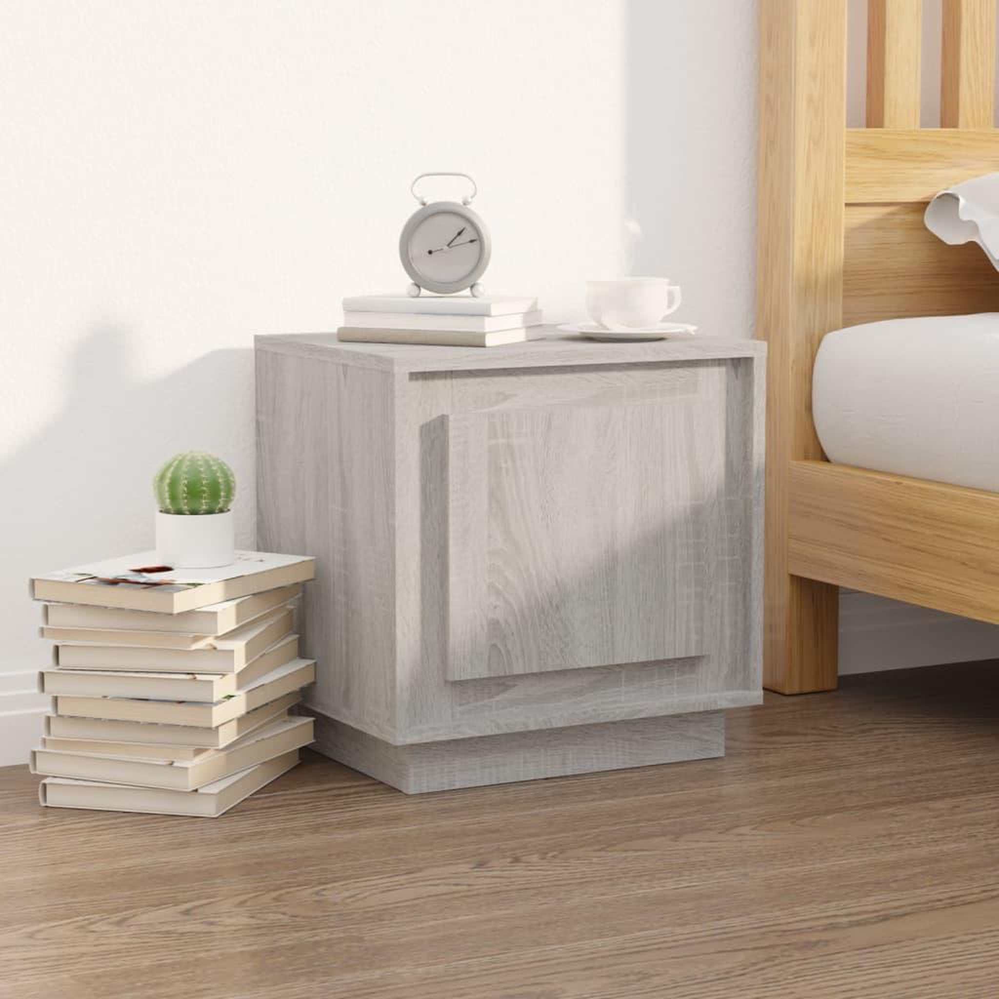 Voir la diapositive 3 : VIDAXL Tables de chevet 2 pcs sonoma gris 44x35x45cm bois d'ingenierie