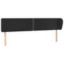 Voir la diapositive 2 : VIDAXL Tete de lit avec oreilles Noir 203x23x78/88 cm Similicuir