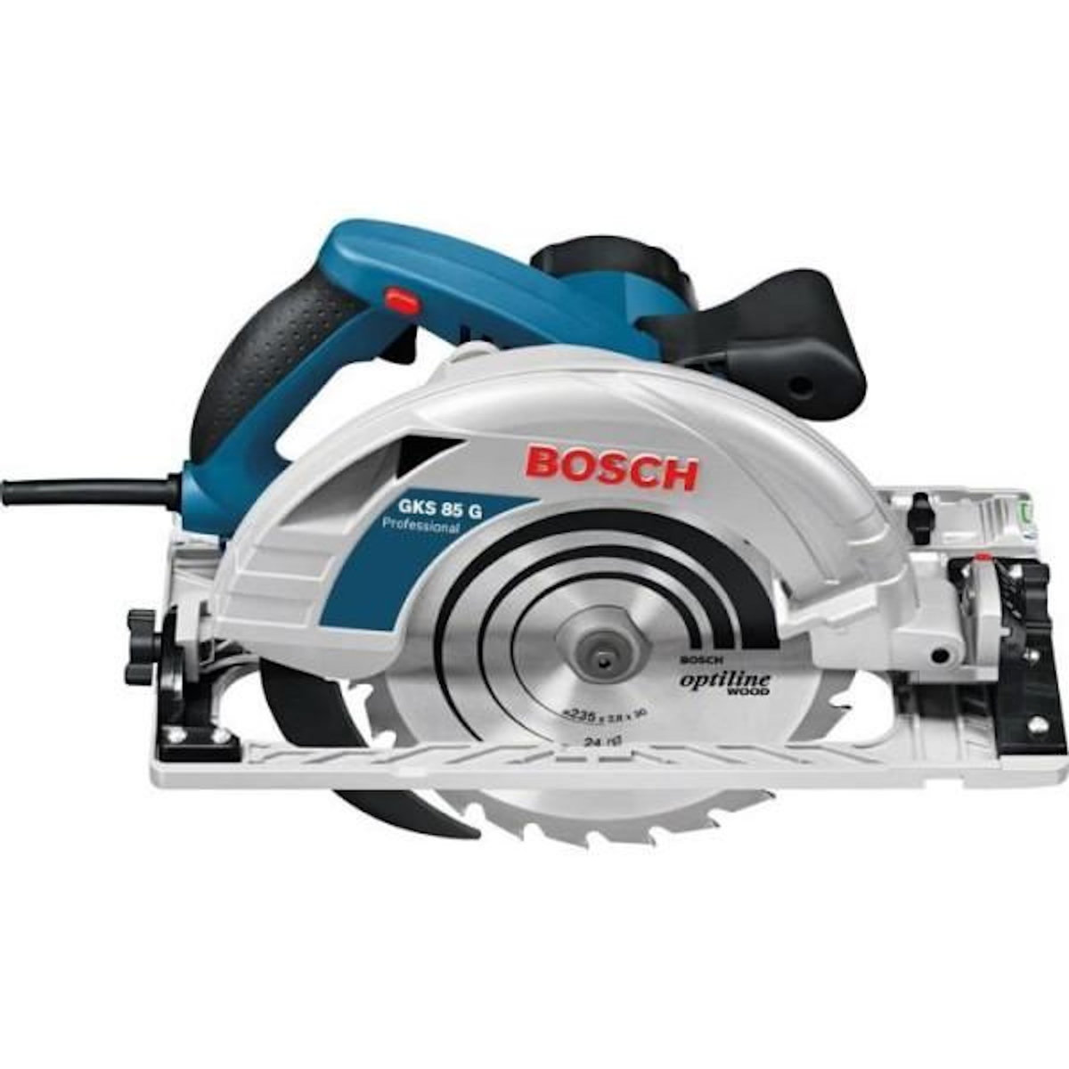 Bosch Professional Scie circulaire Bosch Professional GKS 85G, 2200 W avec 1 lame de 235mm, 5.000 tr/min, carton - 060157A900