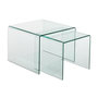 Voir la diapositive 2 : Paris Prix Lot de 2 Tables Gigognes  Veria  65cm Transparent