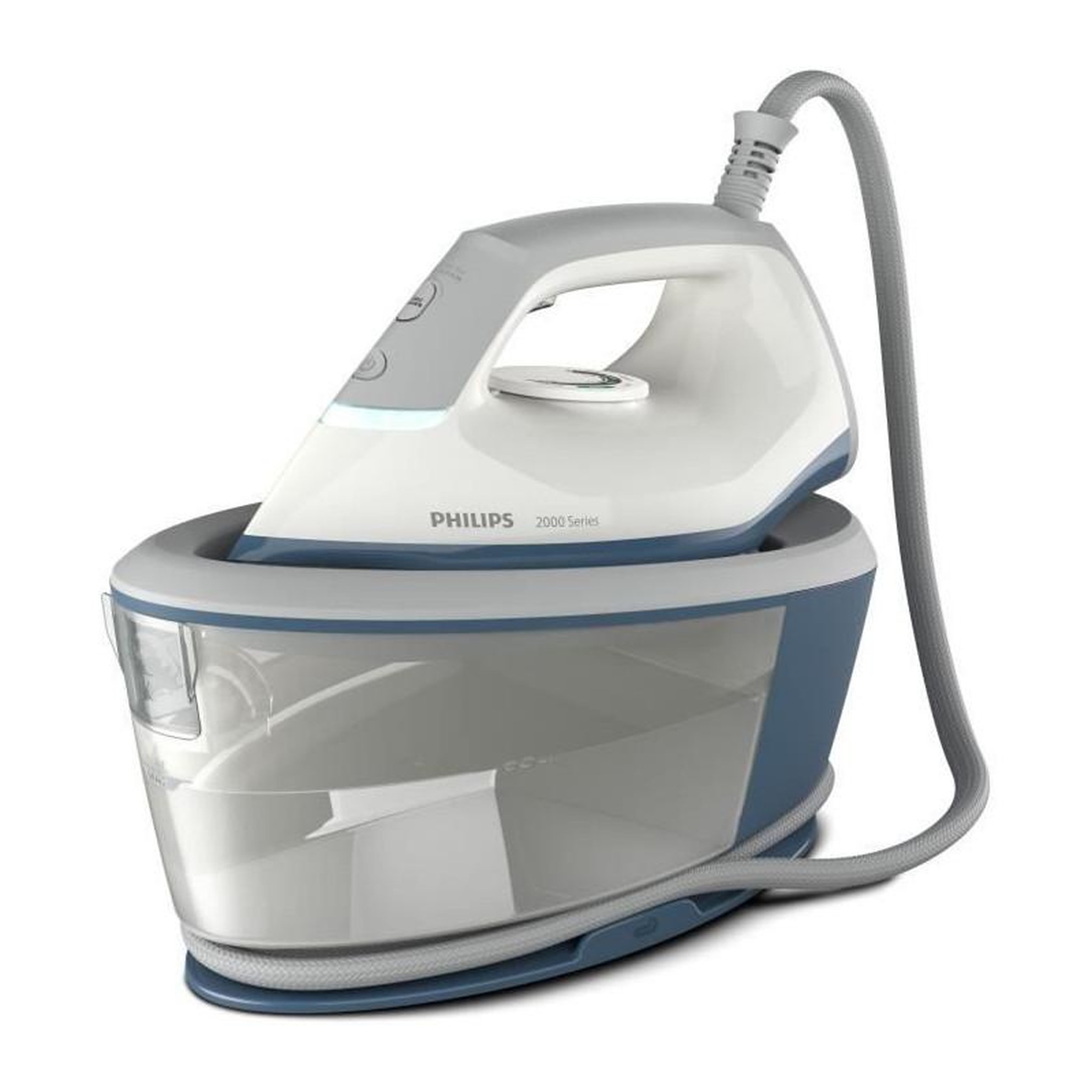 Voir la diapositive 2 : Philips Centrale Vapeur + Rase Peluche - PHILIPS BXA0019/00 - Compact - 6 bars - Effet Pressing 300g/min - Débit vapeur continu 110g/mi