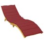 VIDAXL Coussin de chaise longue rouge bordeaux 200x50x3cm tissu oxford