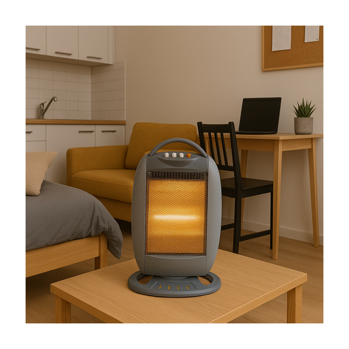 NIKLAS Chauffage infrarouge Oscillant 1200W Classic Electrique Anti basculement NIKLAS