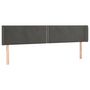 Voir la diapositive 2 : VIDAXL Tete de lit avec oreilles Gris fonce 183x16x78/88 cm Velours
