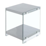 Paris Prix Table d'Appoint en Bois  Elementary  45cm Gris