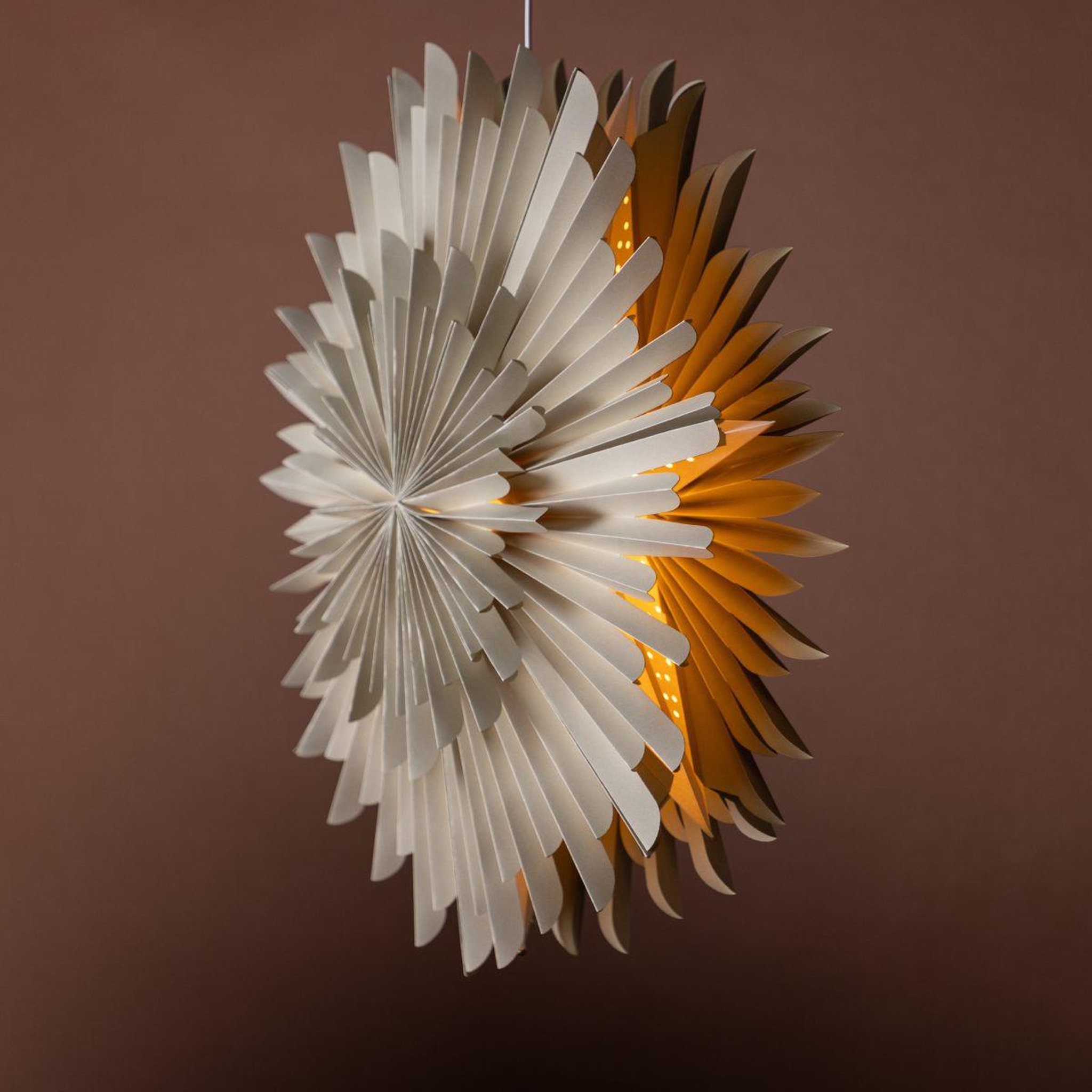 Voir la diapositive 6 : Paris Prix Lampe Suspension Design  Selen  60cm Beige