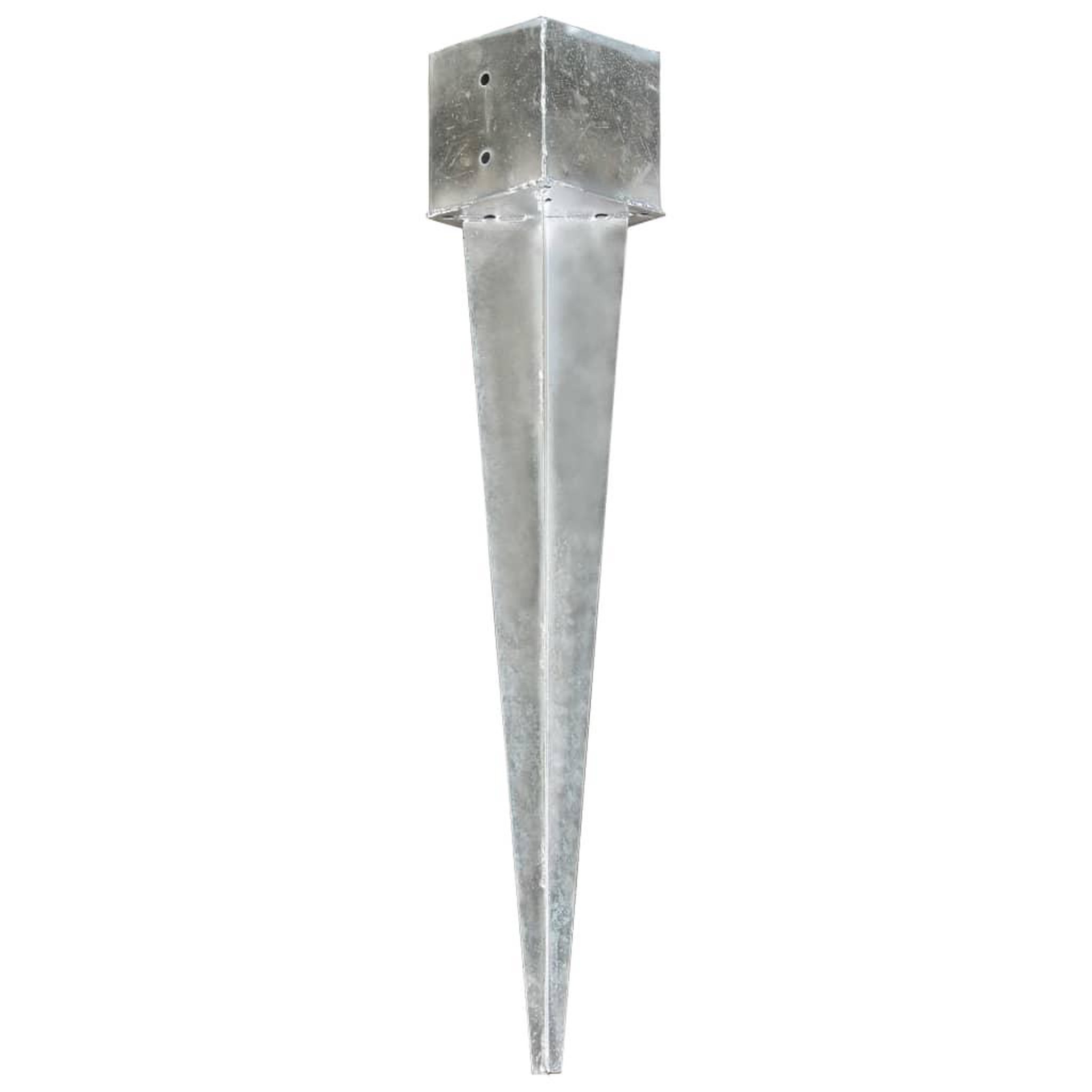 Voir la diapositive 2 : VIDAXL Piquets au sol 6 pcs Argente 14x14x91 cm Acier galvanise