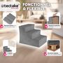Voir la diapositive 4 : tectake Escalier pour animaux domestiques 37 x 45 x 34,5 cm gris