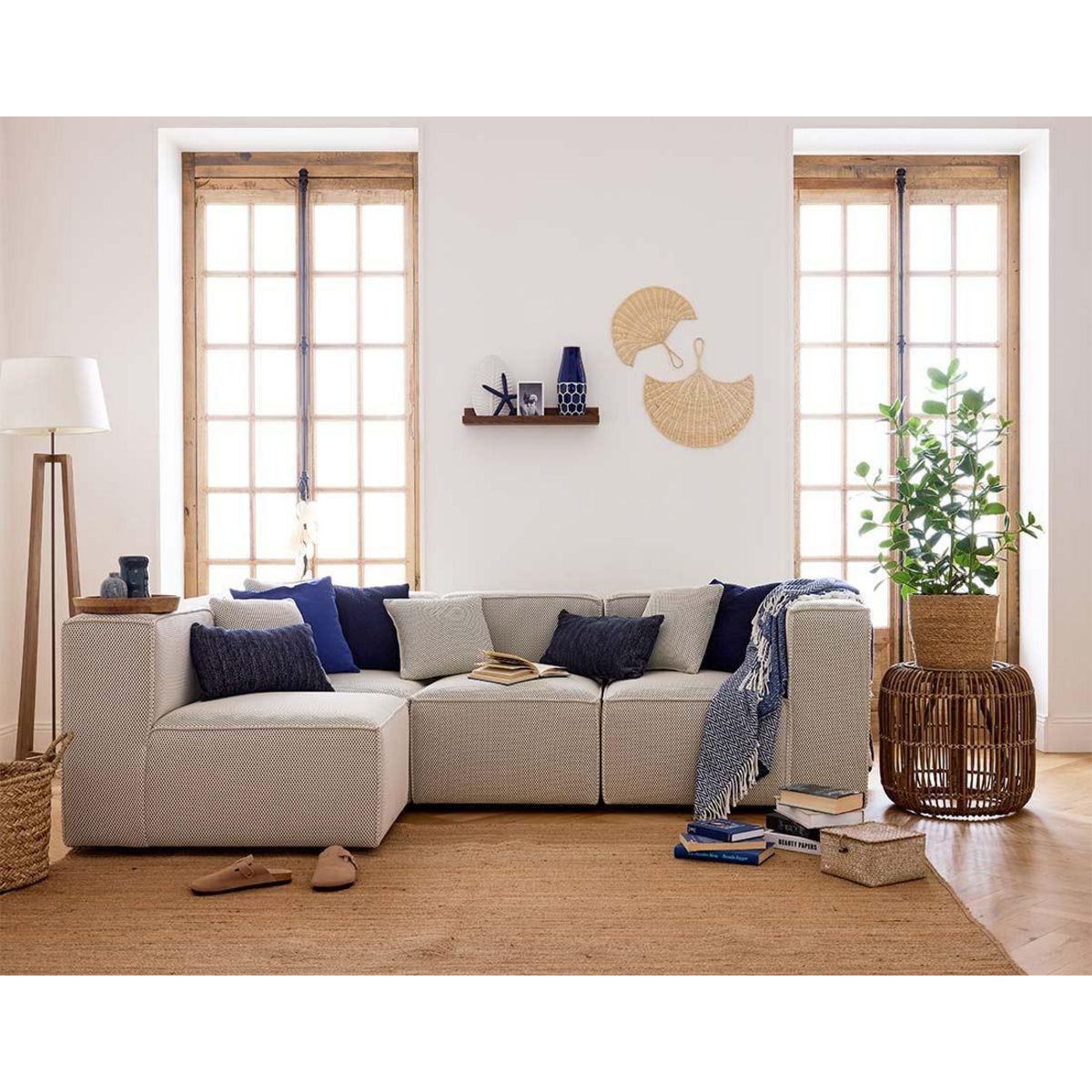 LISA DESIGN Arty - module d'assise droit - en tissu mailles 3d