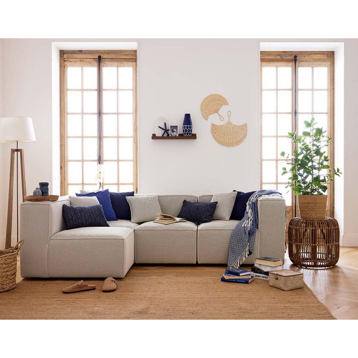 LISA DESIGN Arty - module d'assise droit - en tissu mailles 3d