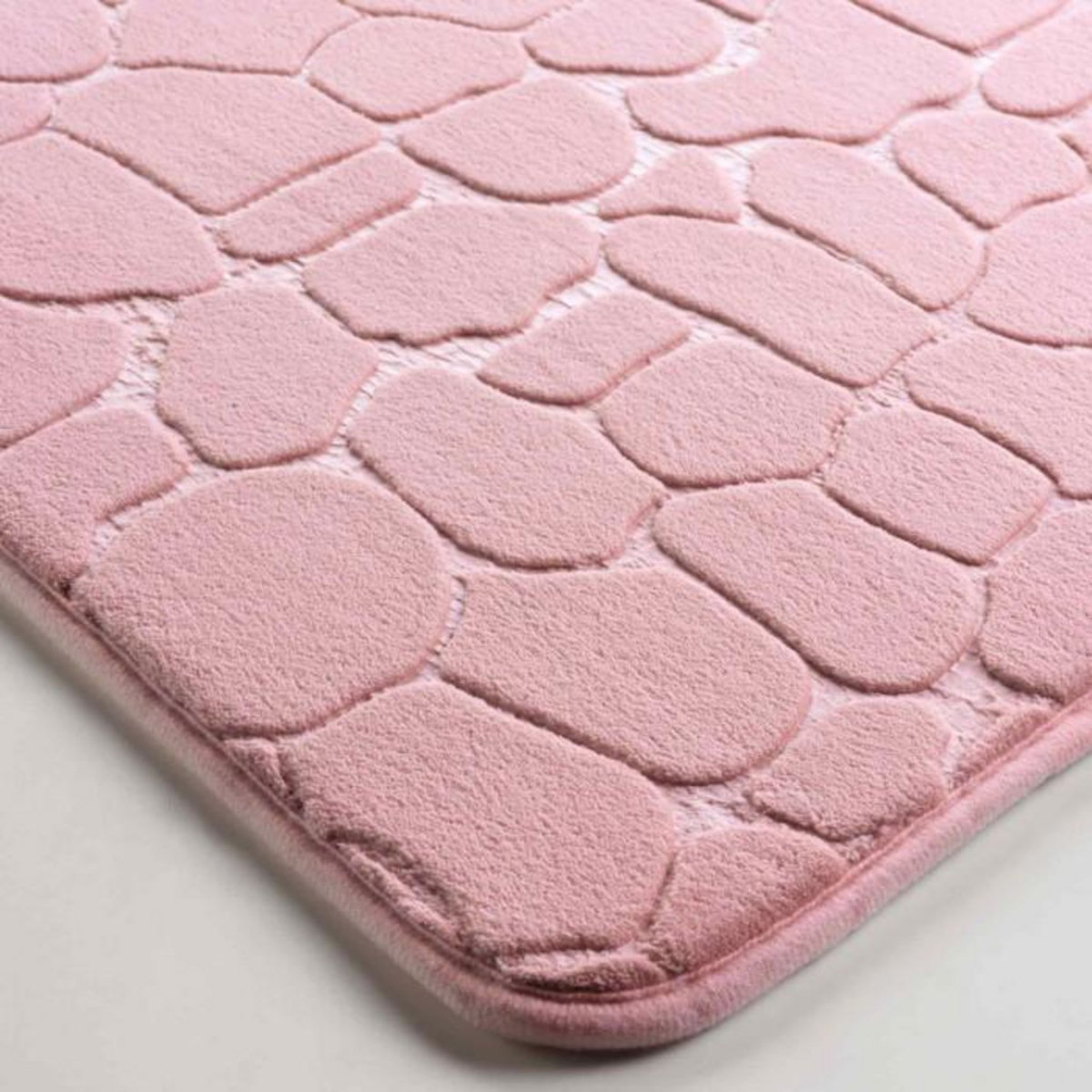 Paris Prix Tapis de Bain  Ricochet  50x120cm Rose Poudré