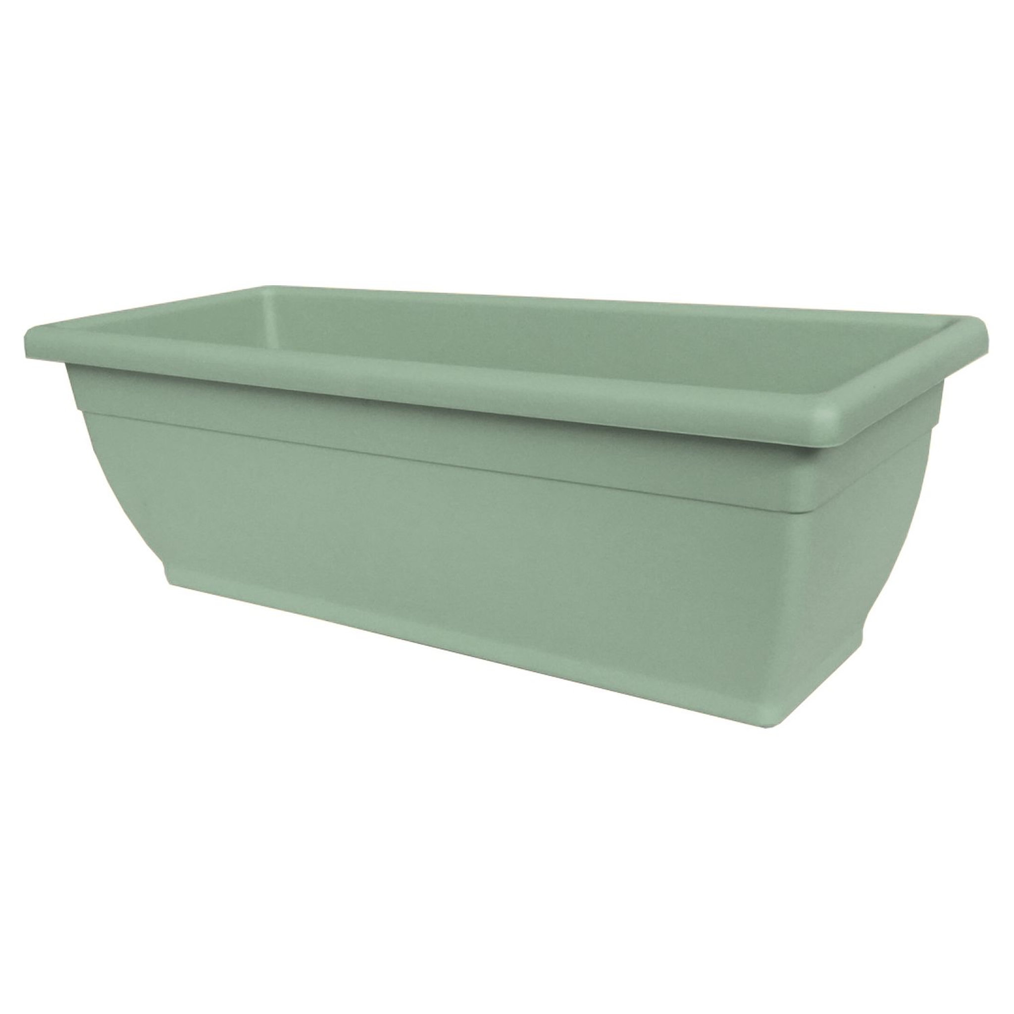 Voir la diapositive 1 : Jardinière en plastique L60 x H20 cm vert sauge 