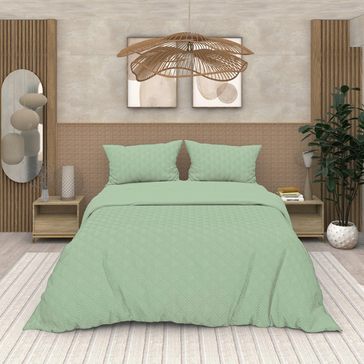 SOLEIL D'OCRE Parure housse de couette 3D microfibre GAIA, par Soleil d'Ocre