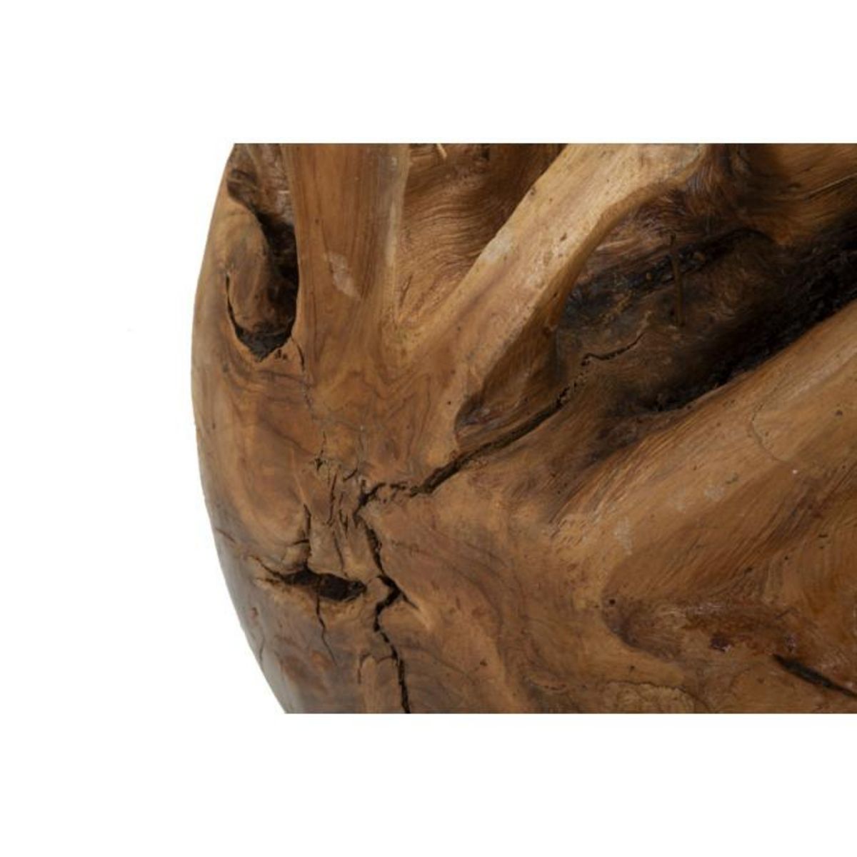 Paris Prix Objet Déco Rond en Teck  Balle  50cm Naturel