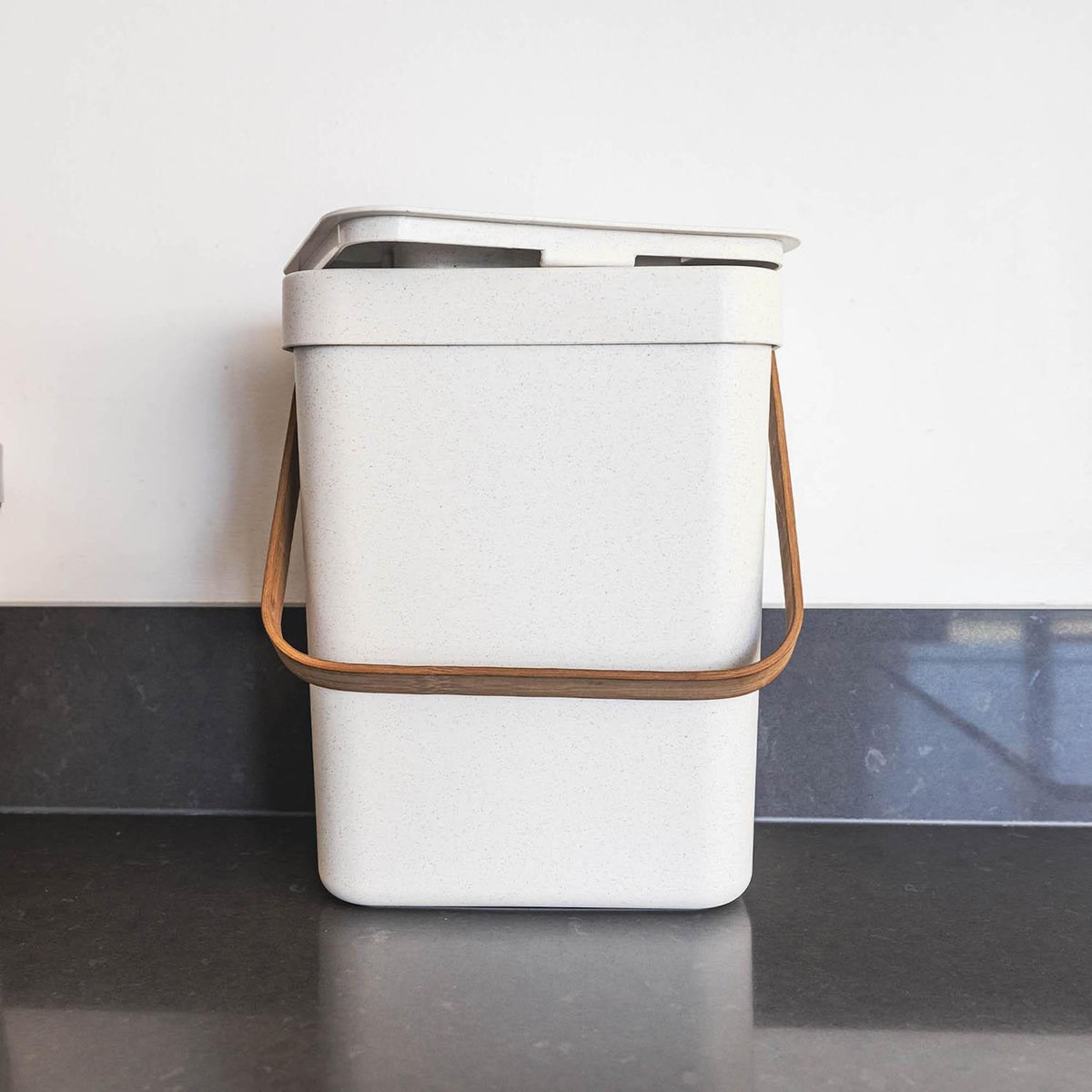 Kitchen move Poubelle de table seau à compost blanc 5l - bat-g3140w