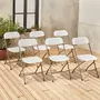 Alice's Garden Chaises de réception pliantes – Fiesta – 6 chaises d'appoint en plastique et métal