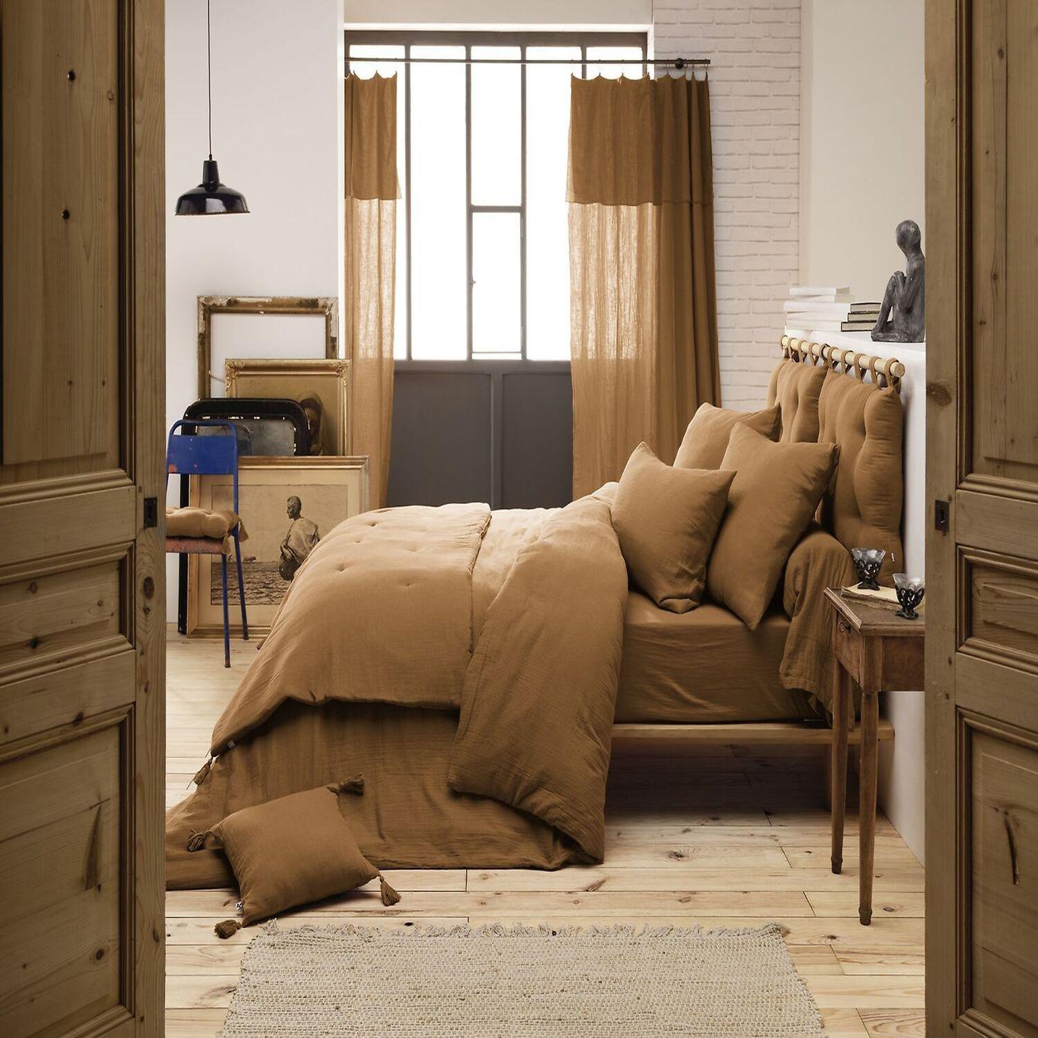 Voir la diapositive 1 : Home collection Housse de couette 100% gaze de coton