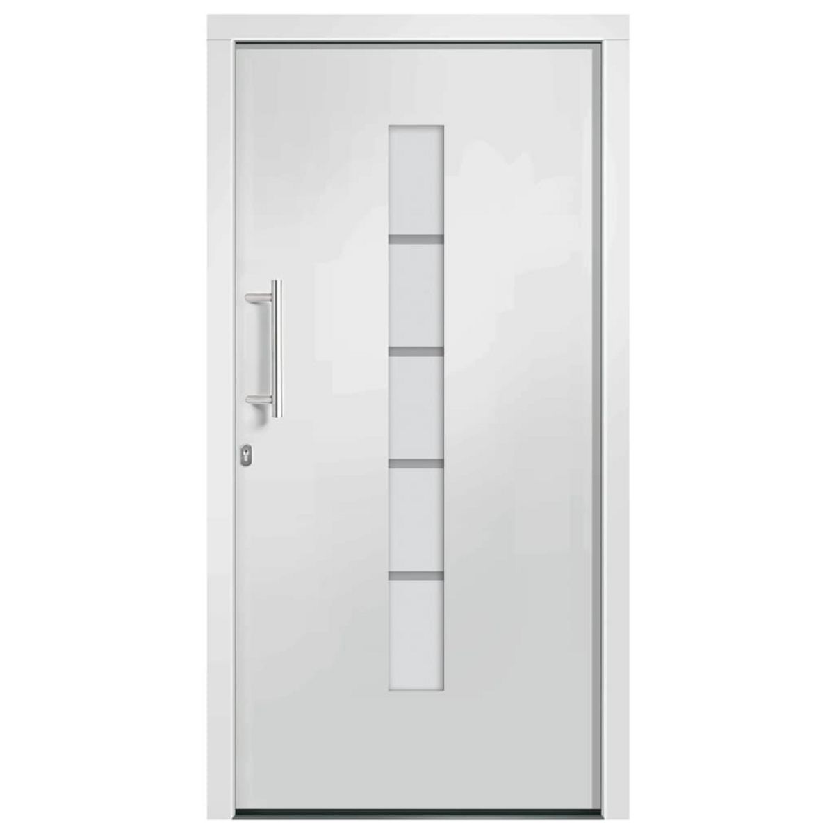 VIDAXL Porte d'entree Aluminium et PVC Blanc 100x210 cm