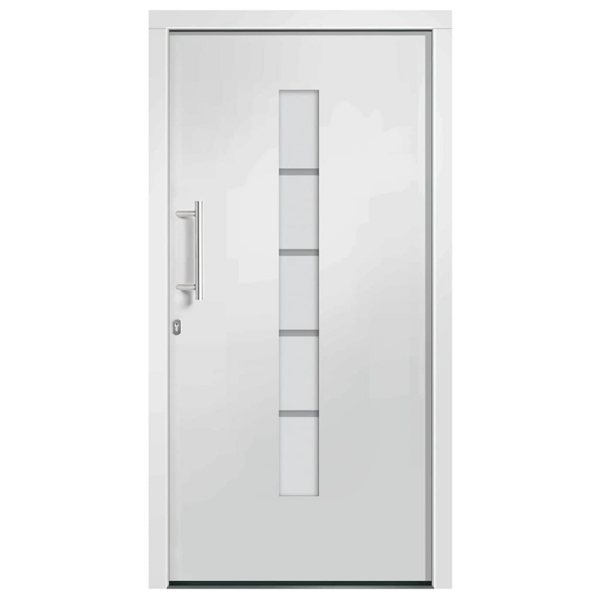 VIDAXL Porte d'entree Aluminium et PVC Blanc 100x210 cm