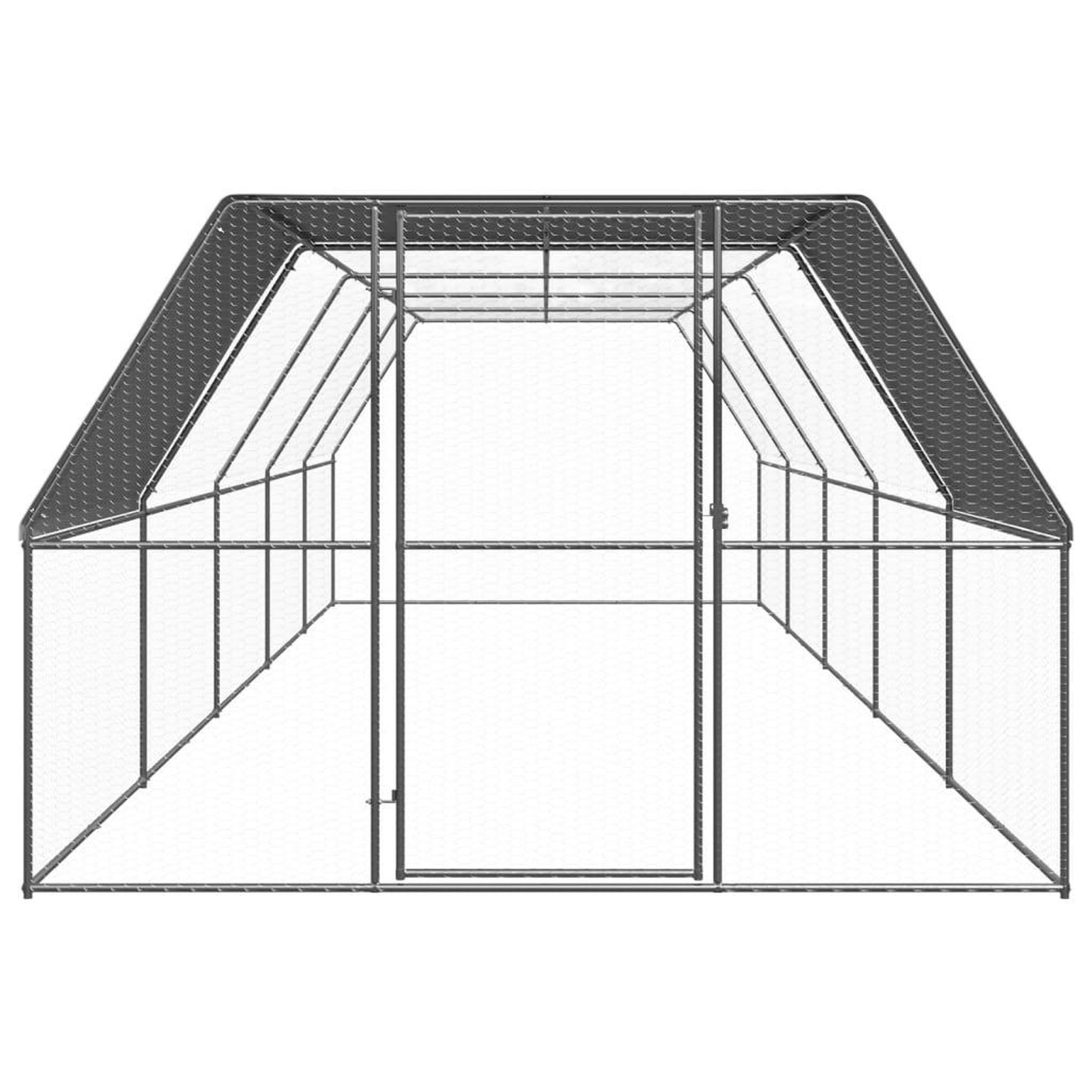 Voir la diapositive 2 : VIDAXL Poulailler d'exterieur 3x10x2 m Acier galvanise