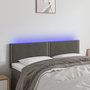 Voir la diapositive 1 : VIDAXL Tete de lit a LED Gris fonce 144x5x78/88 cm Velours