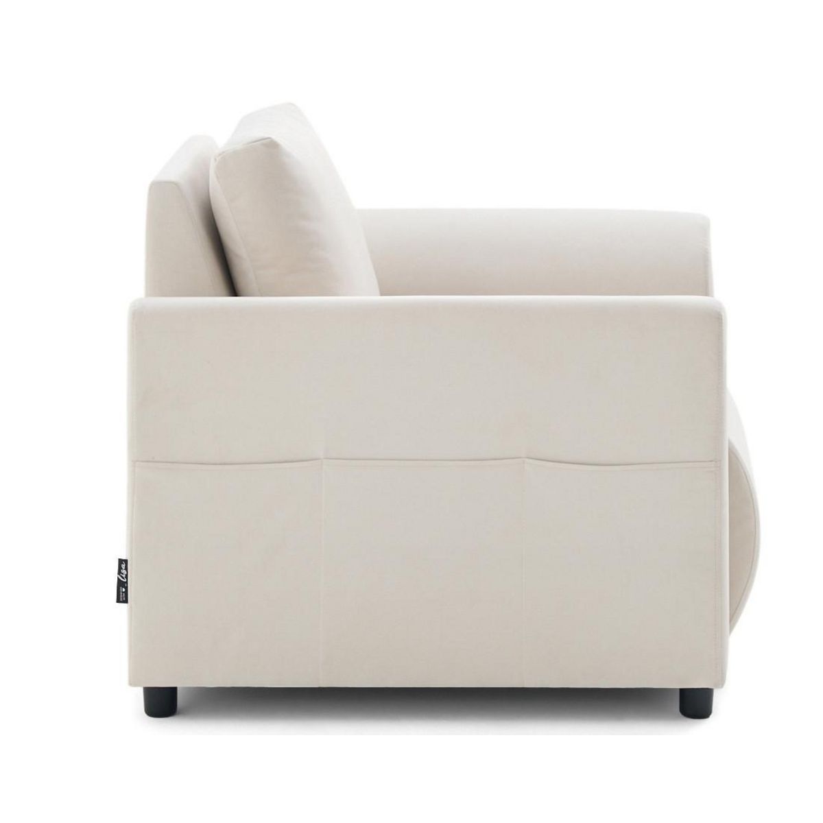 LISA DESIGN Camelia - fauteuil avec poche en velours