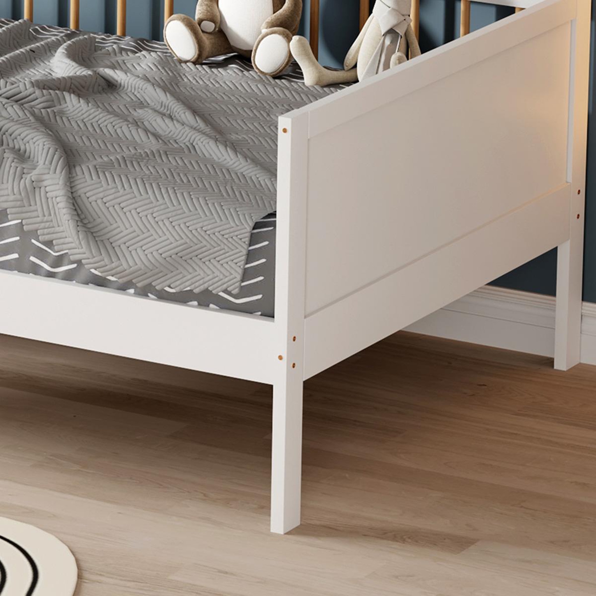 Voir la diapositive 4 : MINEA Minea | lit avec barrière pepito 90x190 cm (matelas non inclus)
