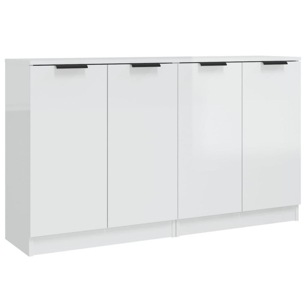VIDAXL Buffets 2 pcs Blanc brillant 60x30x70 cm Bois d'ingenierie