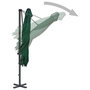 Voir la diapositive 4 : VIDAXL Parasol de jardin en porte-a-faux et poteau en aluminium vert