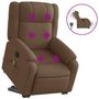Voir la diapositive 2 : VIDAXL Fauteuil inclinable de massage electrique Marron Tissu