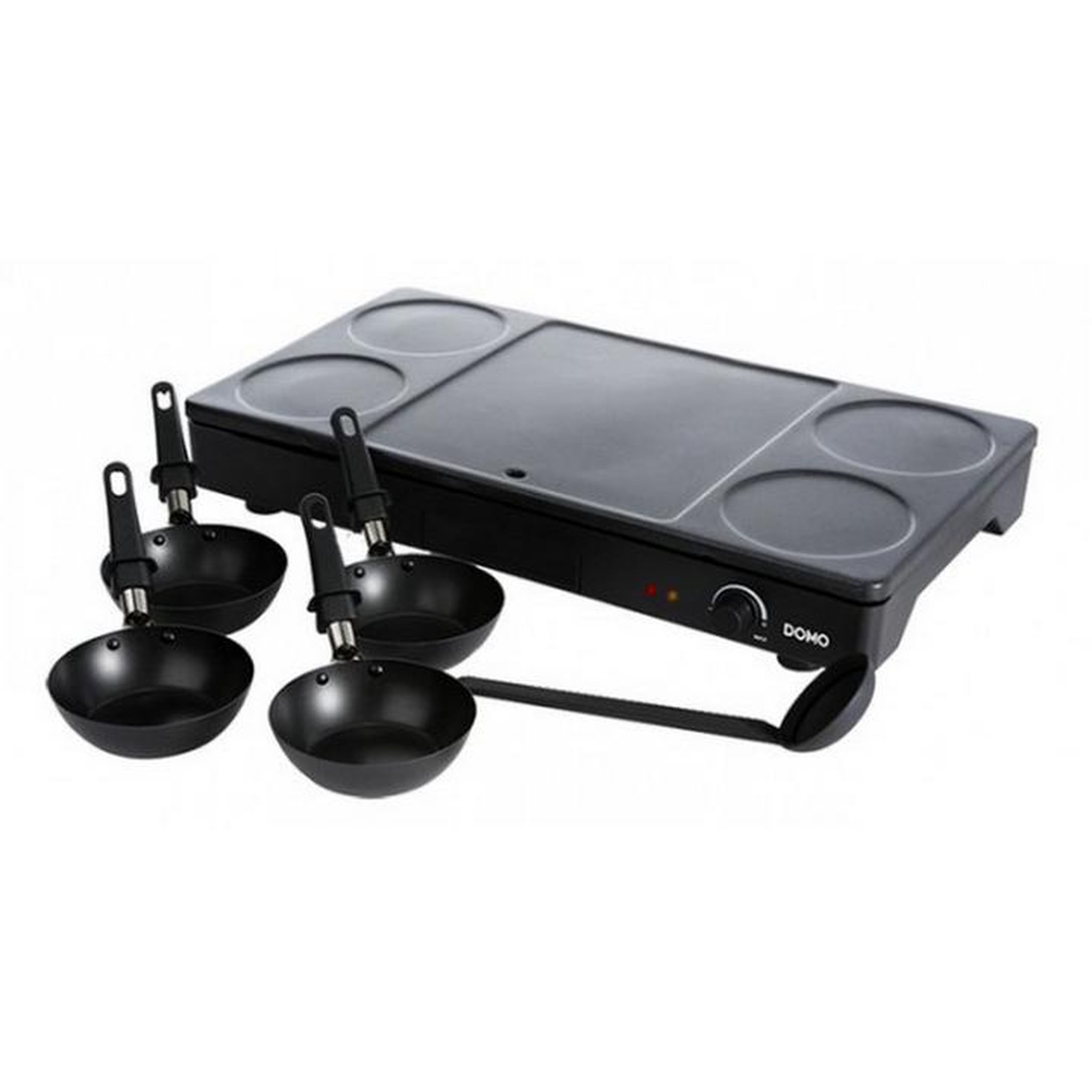 Voir la diapositive 2 : Domo Set mini woks, crêpière et gril 1000w noir - DO8712W