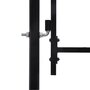 VIDAXL Portillon simple porte avec dessus arque Acier 1x1,75 m Noir