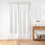 Voir la diapositive 6 : Paris Prix Paire de Voilages Passe-Tringle  Dandy  70x200cm Blanc