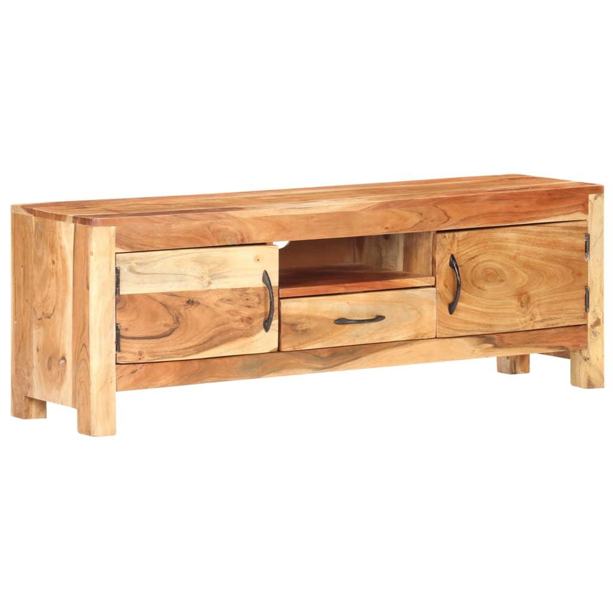 Voir la diapositive 1 : VIDAXL Meuble TV 116x30x40 cm Bois d'acacia massif