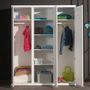 Voir la diapositive 2 : Paris Prix Armoire 3 Portes  Lara  204cm Blanc