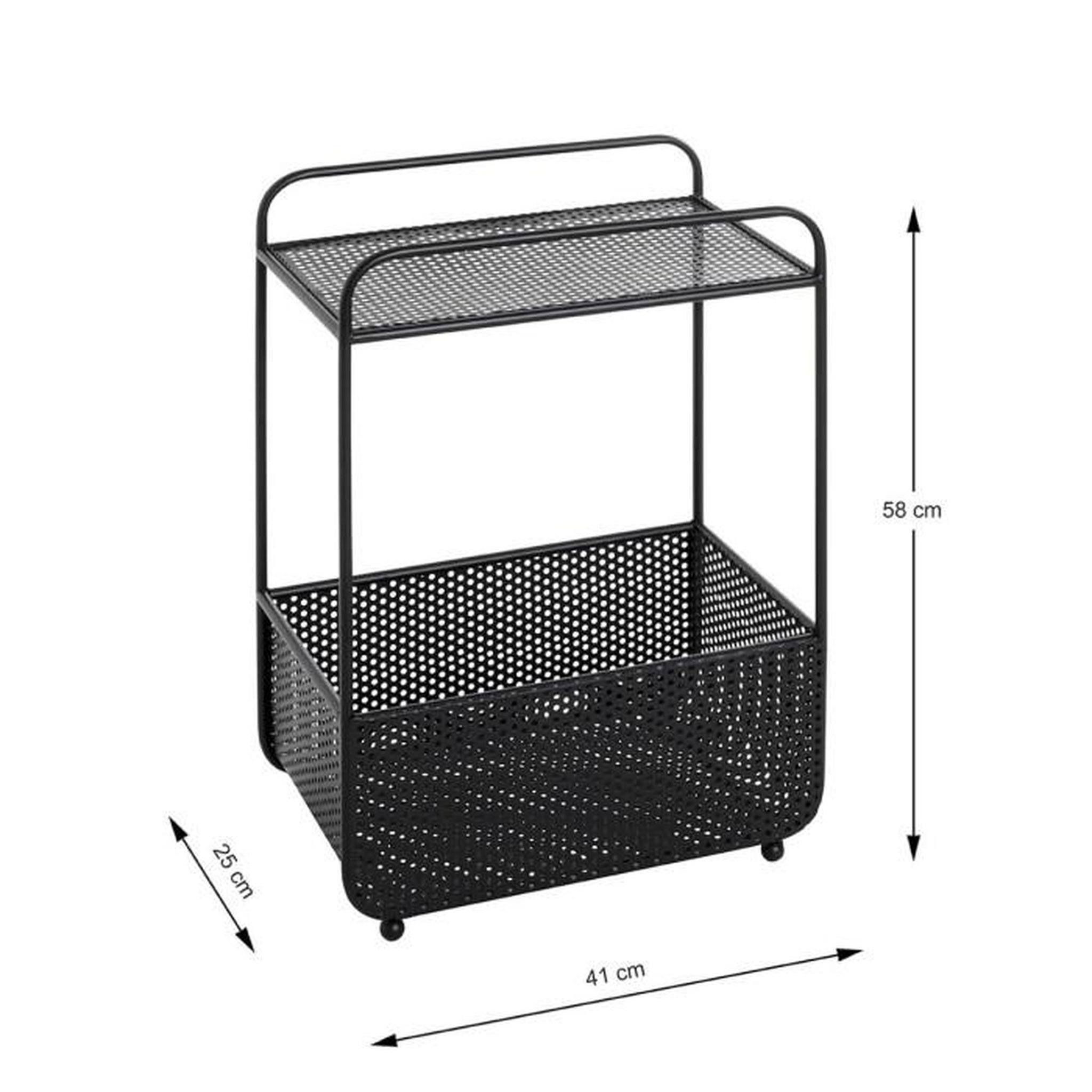 Voir la diapositive 4 : Paris Prix Table d'Appoint Porte-Revues  Lacano  58cm Noir