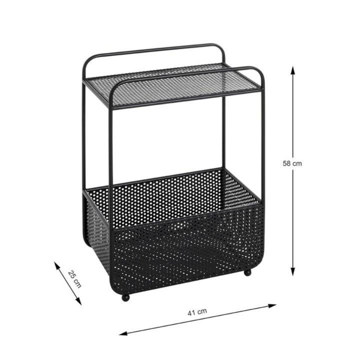 Paris Prix Table d'Appoint Porte-Revues  Lacano  58cm Noir