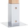 Voir la diapositive 4 : VIDAXL Bases de poteau carrees 12 pcs argent 71x71 mm acier galvanise